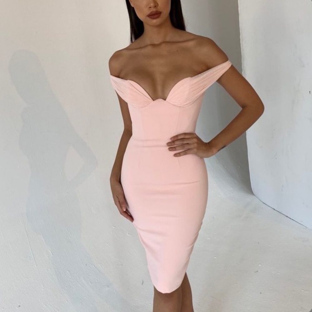 House of CB Yolanda Dress Pale Pink in Size XS - Picture 2 of 14